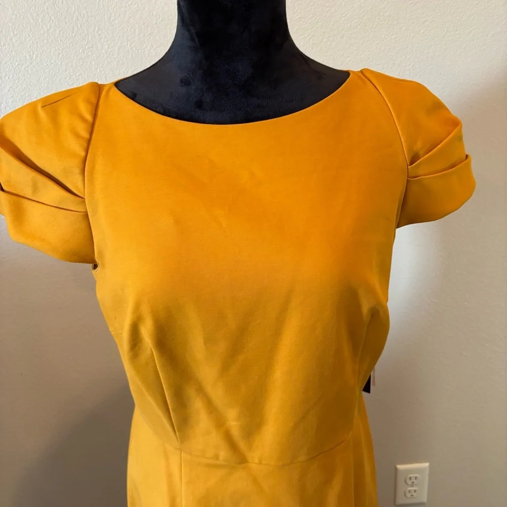 NWT Antonio Melani Amy Cap Sleeve Sheath Dress, Golden Oak,size 10,Church Office - Picture 2 of 14